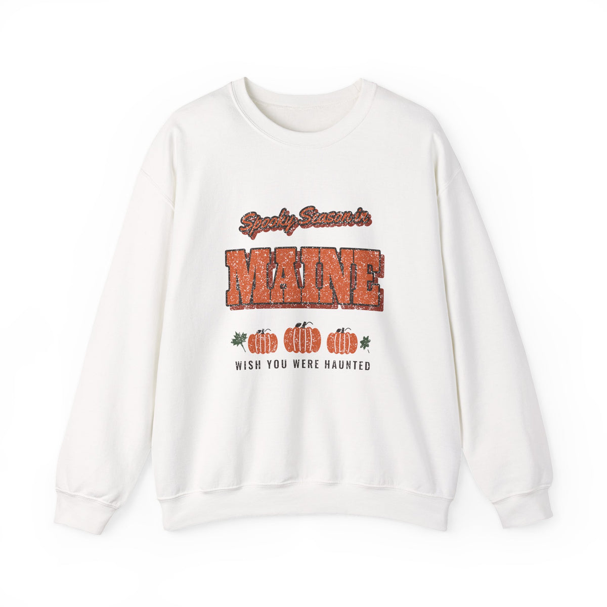 Spooky Season in Maine Vintage Postcard Crewneck Sweatshirt