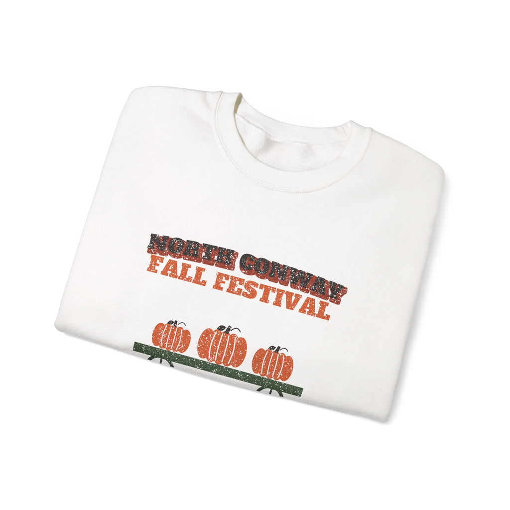 North Conway New Hampshire Fall Festival Hay Wagon Crewneck Sweatshirt