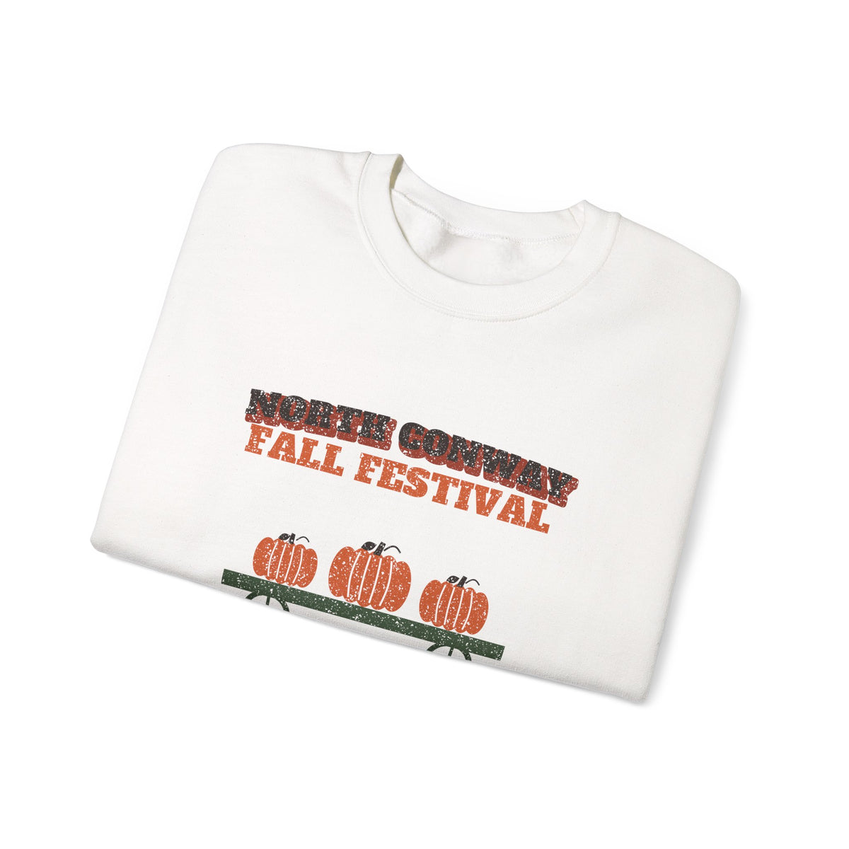 North Conway New Hampshire Fall Festival Hay Wagon Crewneck Sweatshirt