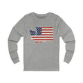 Washington American Flag Map Long Sleeve Tee