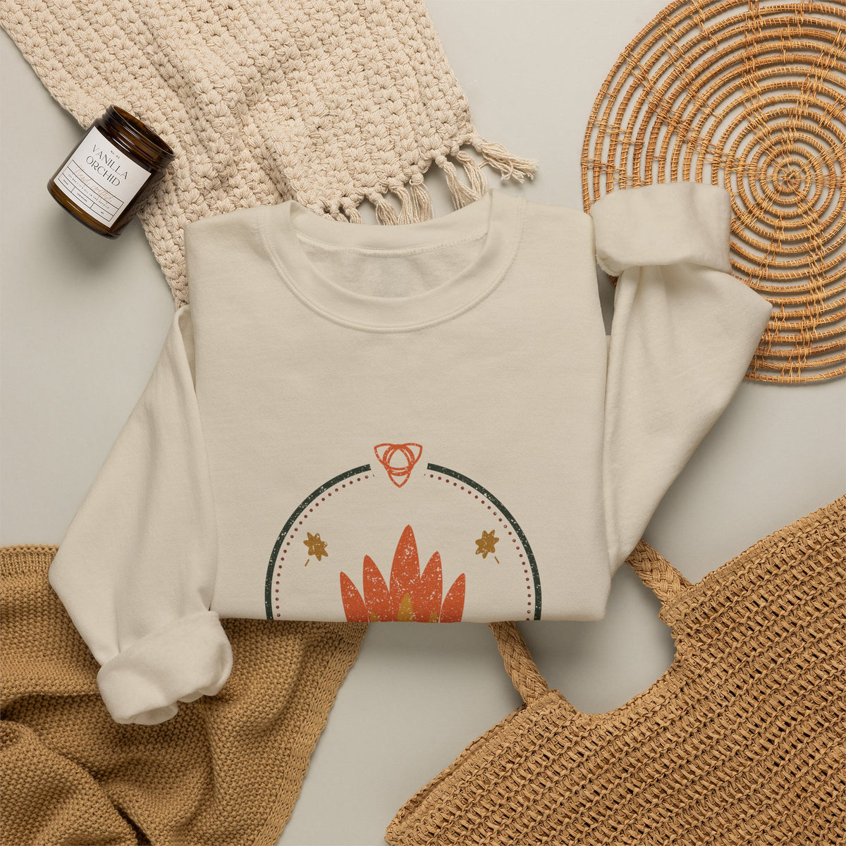 The First Halloween Oíche Shamhna Bonfire Crewneck Sweatshirt