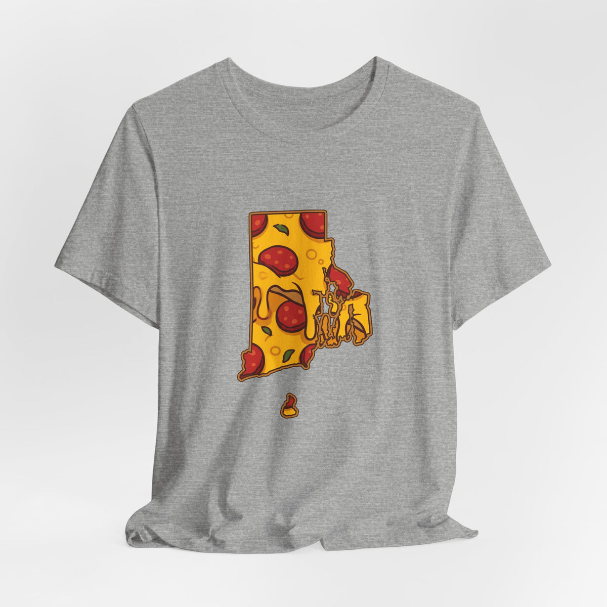 Rhode Island Pizza Map T-Shirt