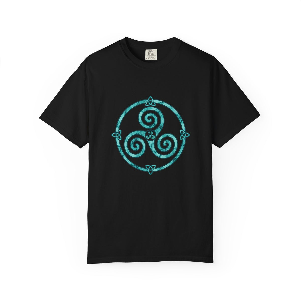 Celtic Triskele Spiral Trinity Knot Turquoise T-Shirt
