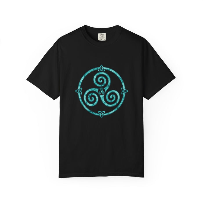 Celtic Triskele Spiral Trinity Knot Turquoise T-Shirt