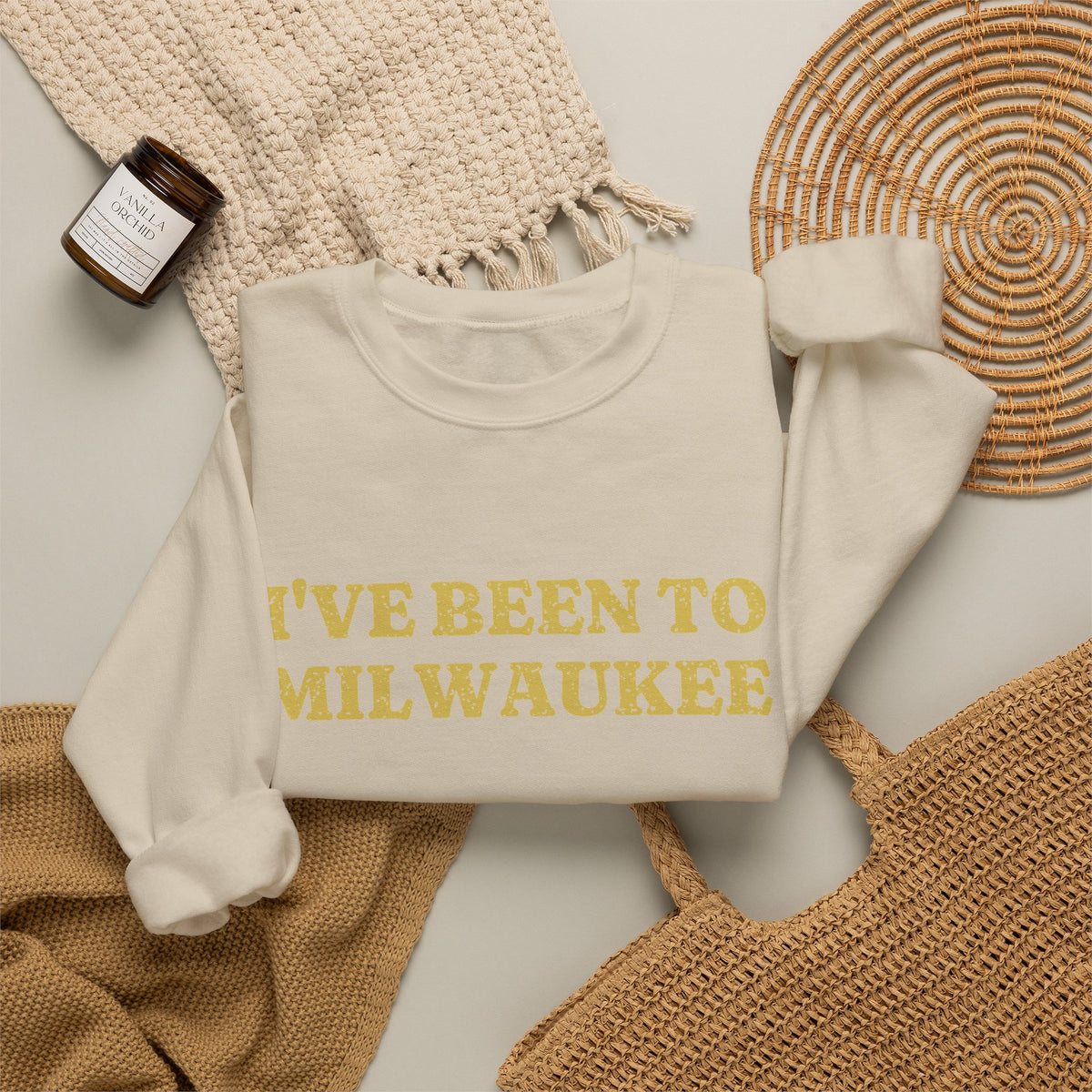 I've Been to Milwaukee Vintage Travel Souvenir Crewneck Sweatshirt