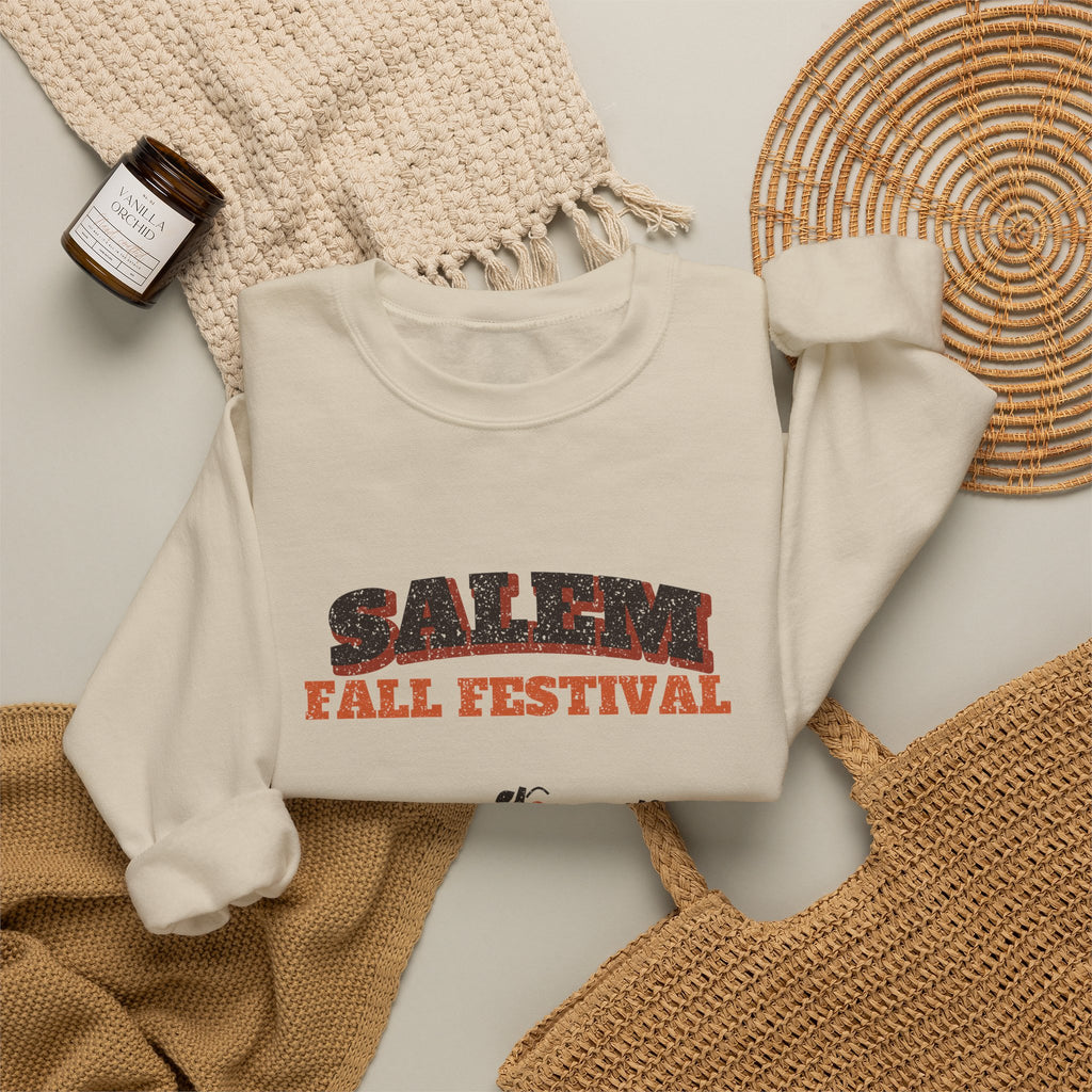 Salem Massachusetts Fall Festival Hay Wagon Crewneck Sweatshirt