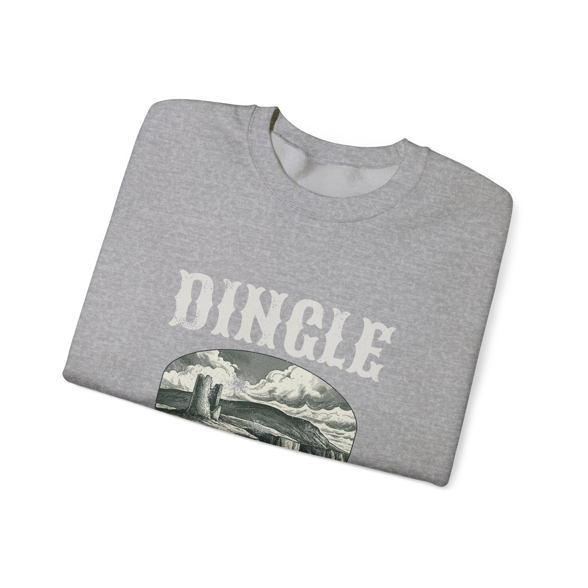 Dingle Ireland Est 1585 Vintage Mountain Landscape Crewneck Sweatshirt