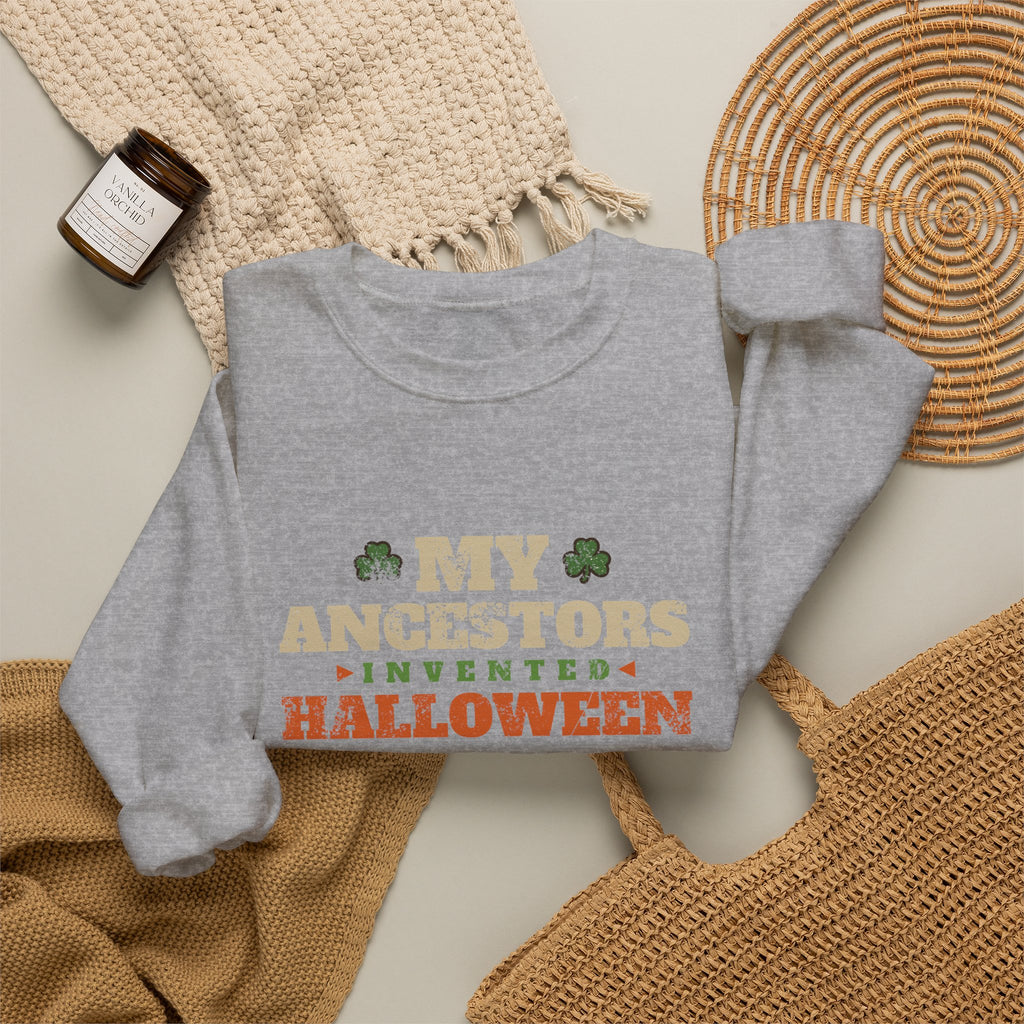 My Ancestors Invented Halloween Celtic Bonfire Crewneck Sweatshirt