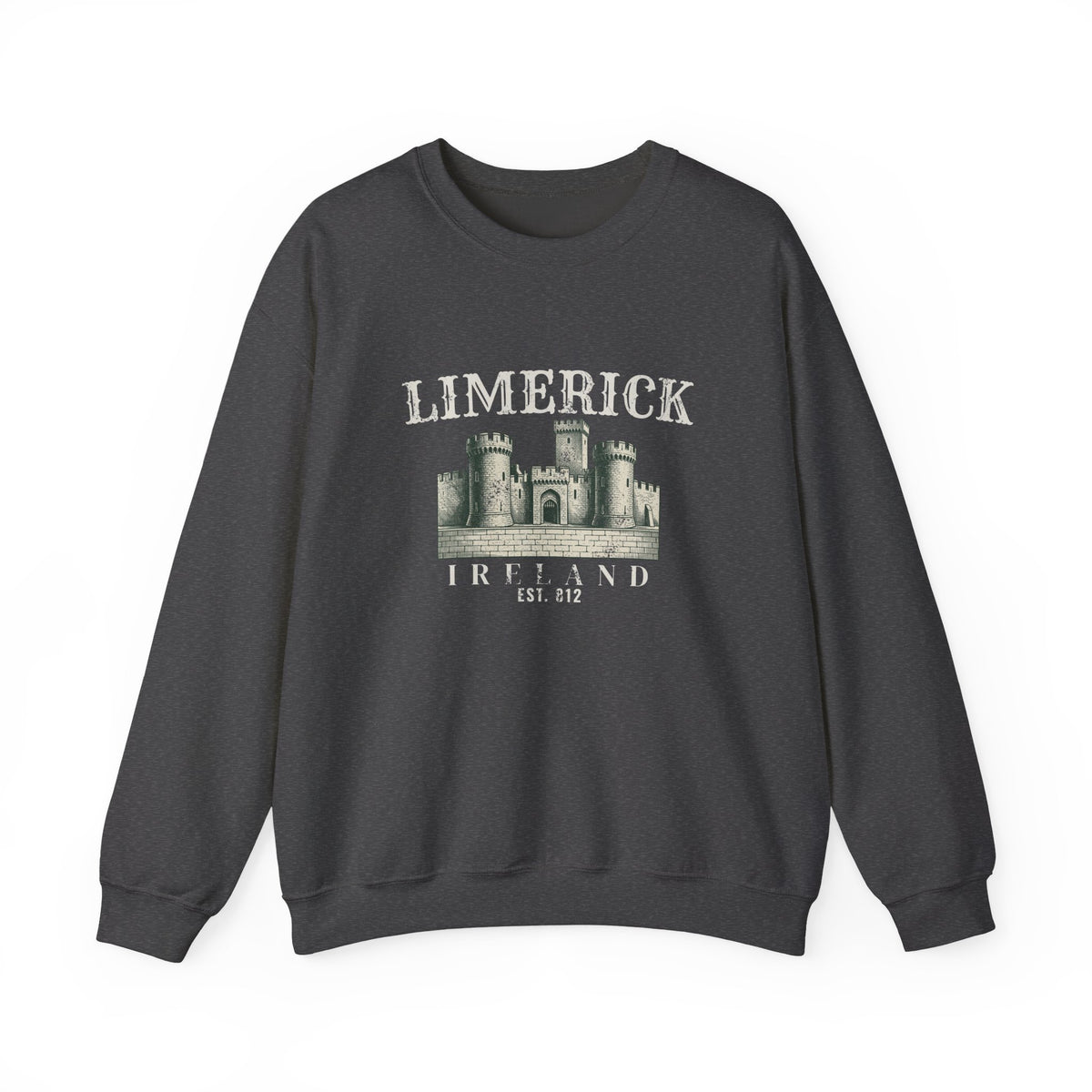 Limerick Ireland Est 812 Vintage Castle Crewneck Sweatshirt