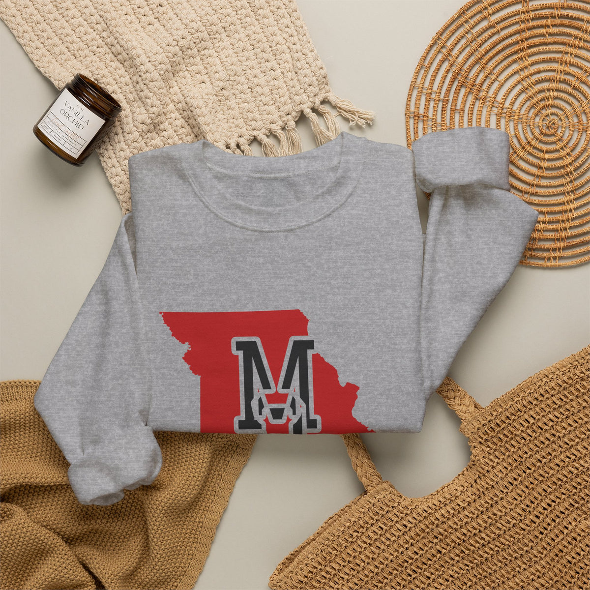Missouri Varsity Monogram Map Crewneck Sweatshirt