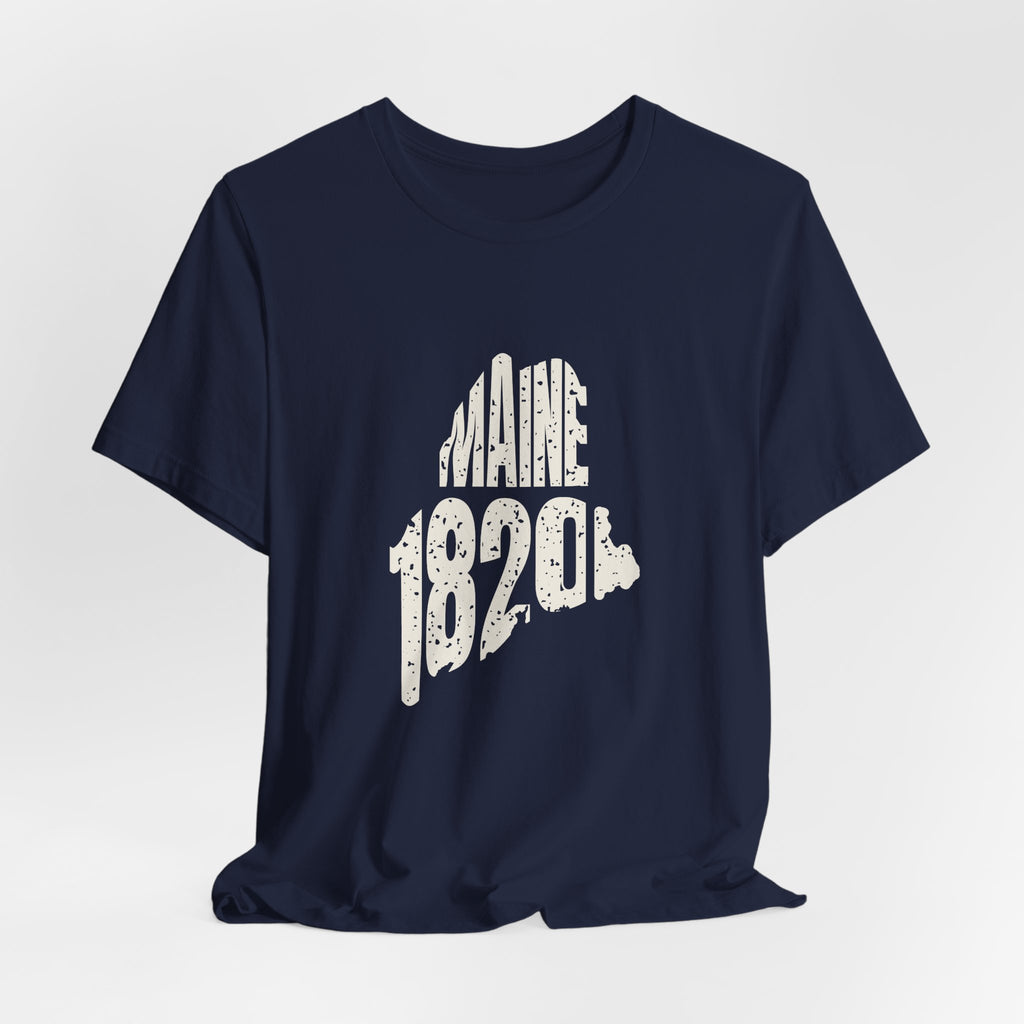 Maine Vintage Letters Map T-Shirt