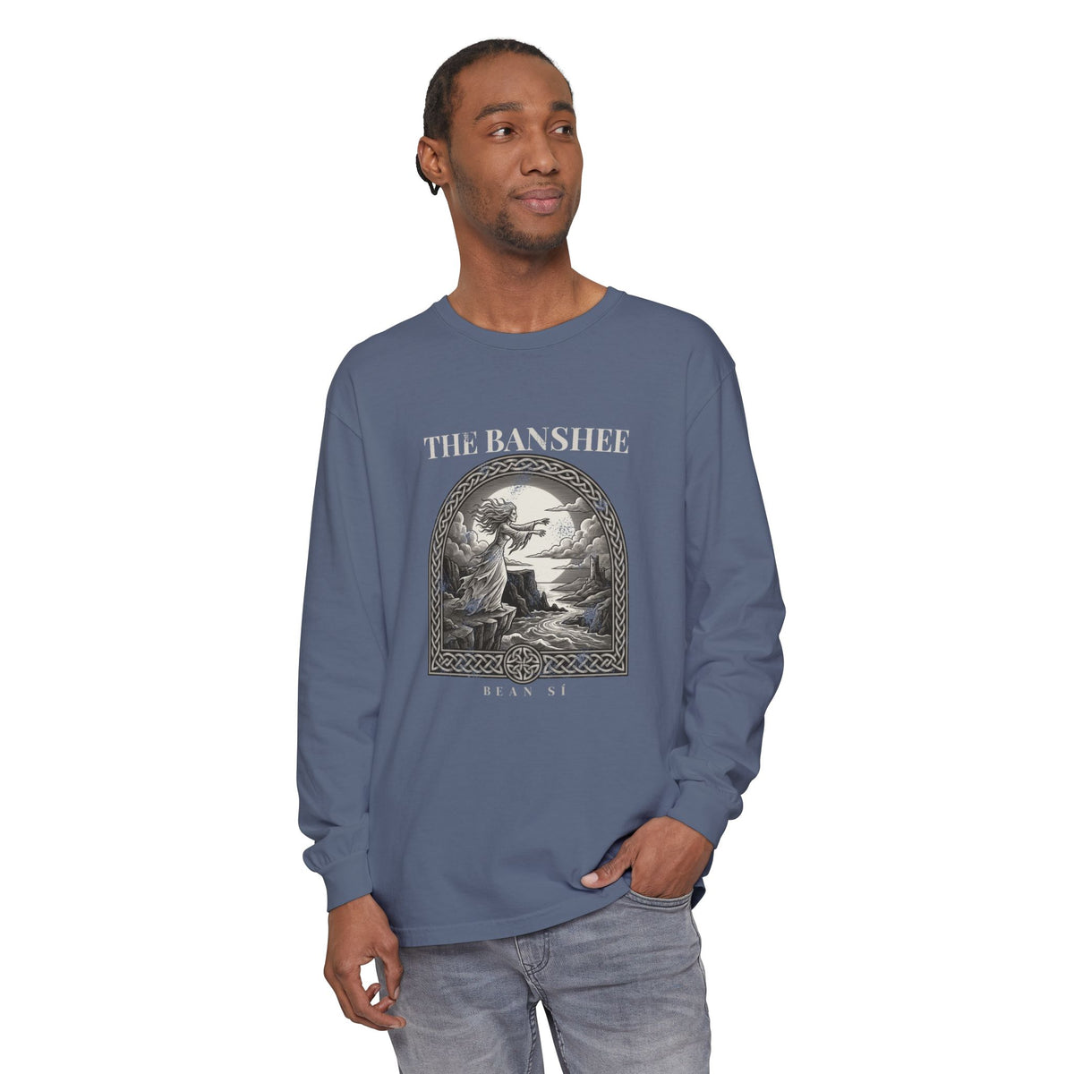 The Banshee Bean Sí Irish Folklore Engraving Long Sleeve Tee