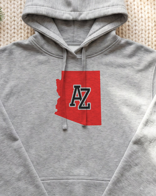 Arizona Varsity Monogram Map Hoodie (close-up)