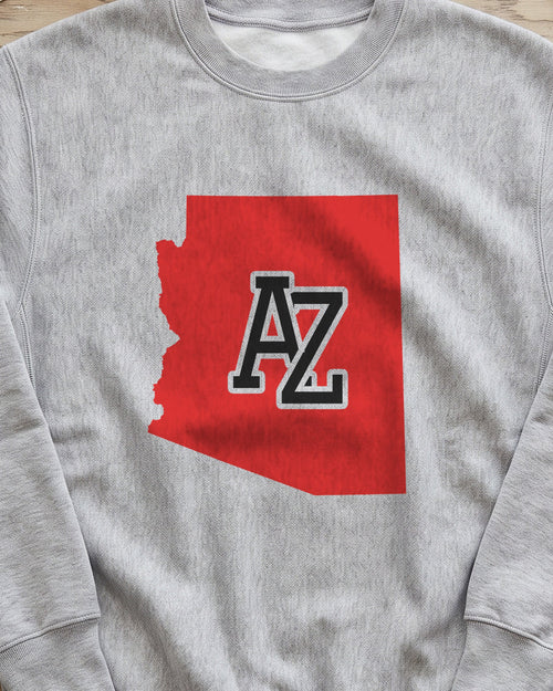 Arizona Varsity Monogram Map Crewneck Sweatshirt (close-up)