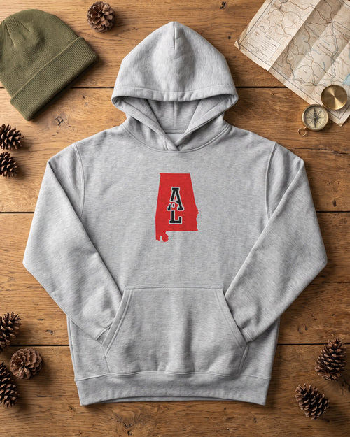 Alabama Varsity Monogram Map Hoodie (photo)