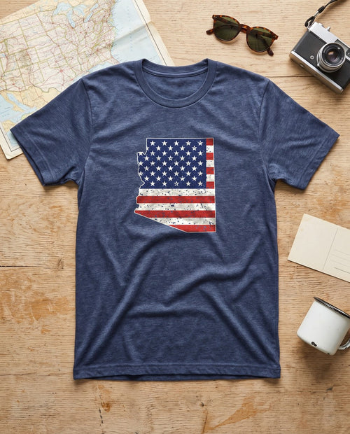 Arizona American Flag Map T-Shirt (photo)