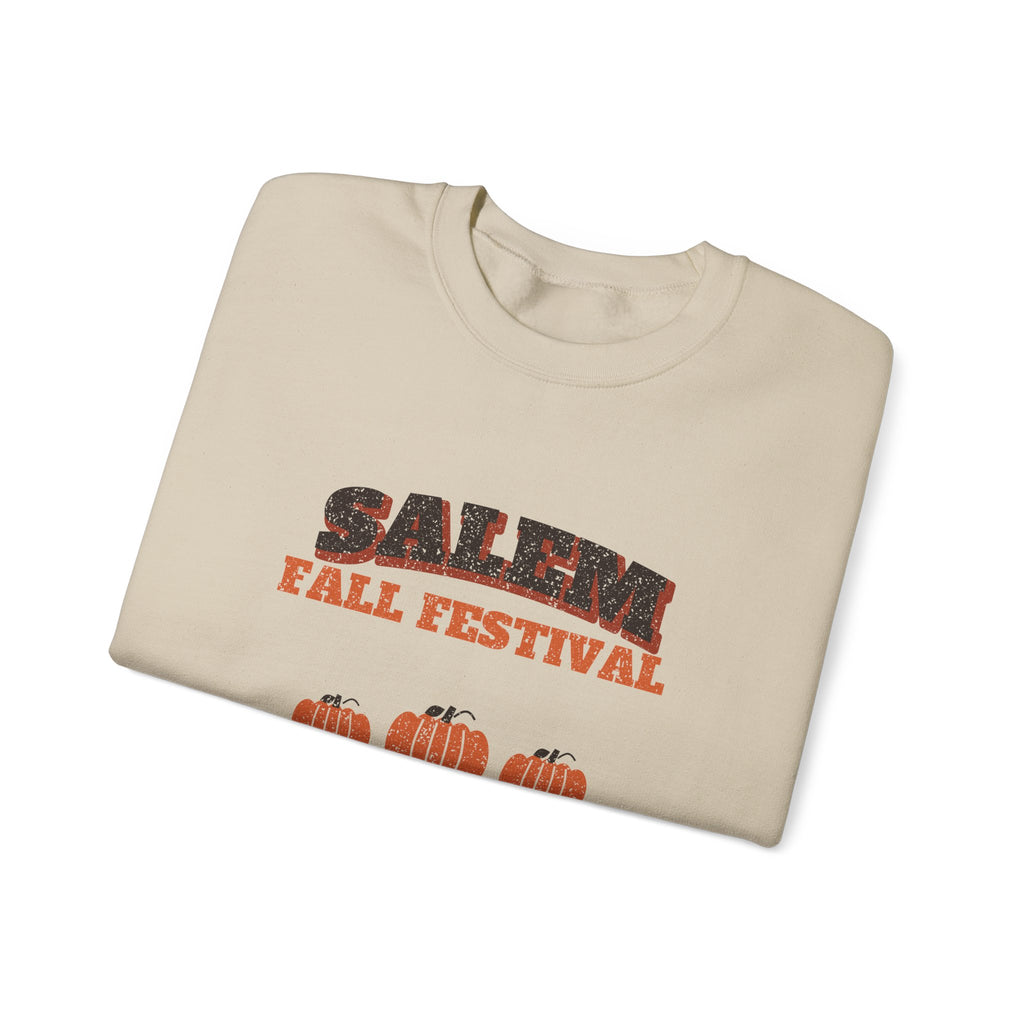 Salem Massachusetts Fall Festival Hay Wagon Crewneck Sweatshirt