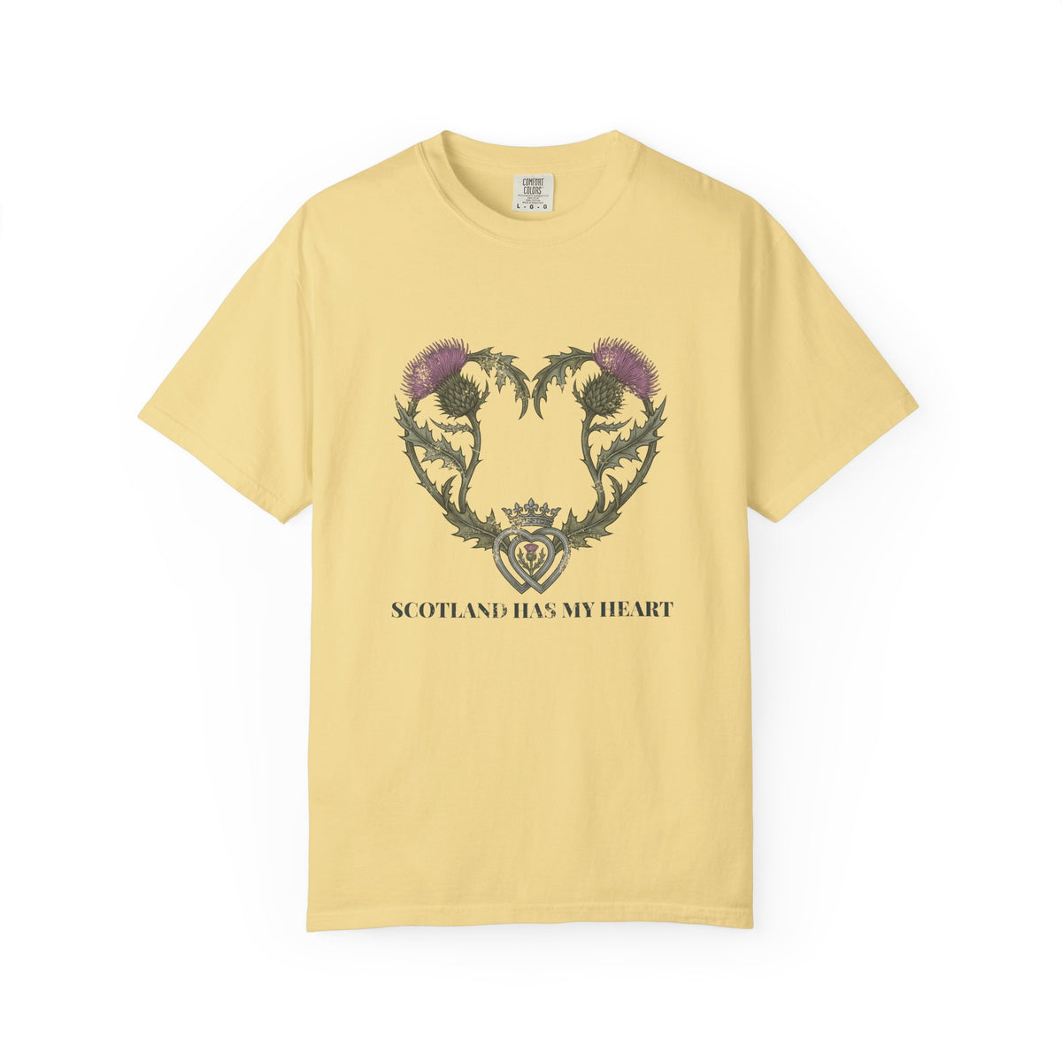 Scotland Has My Heart Purple Thistles T-Shirt