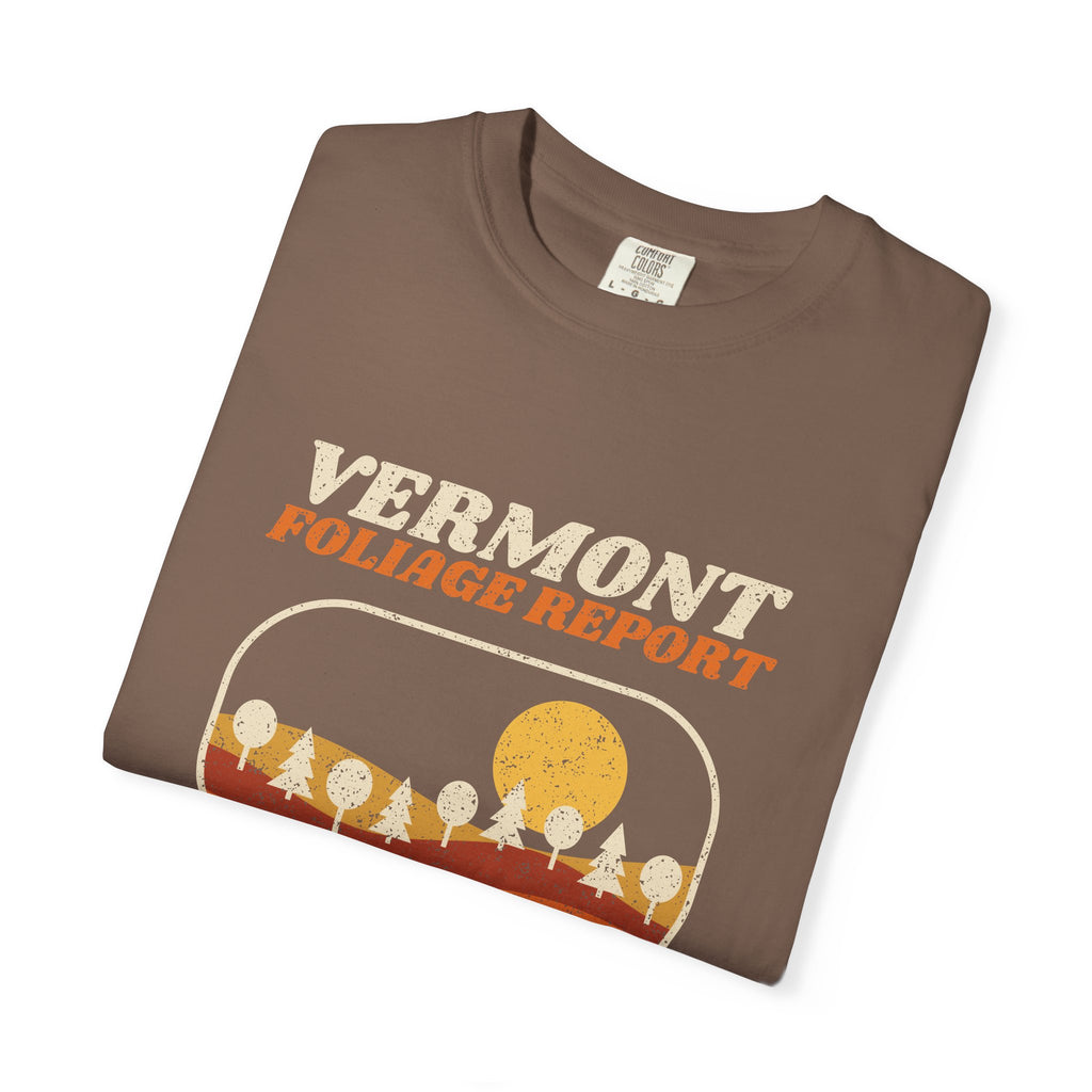 Vermont Foliage Report Retro Landscape T-Shirt