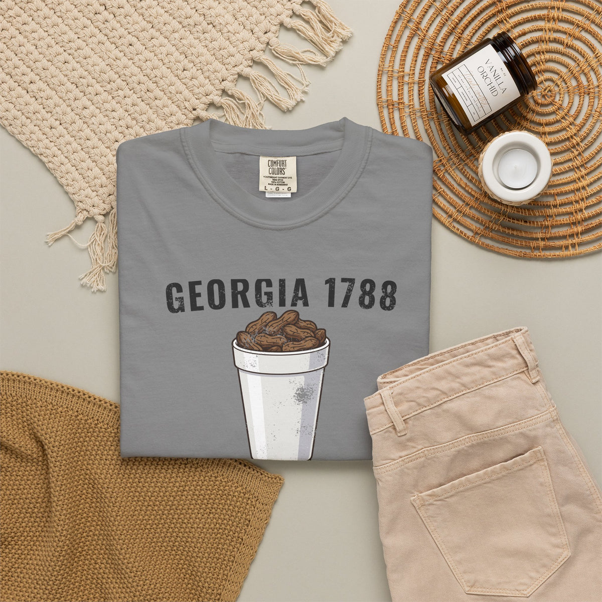 Georgia Boiled Peanuts Retro Food Illustration T-Shirt