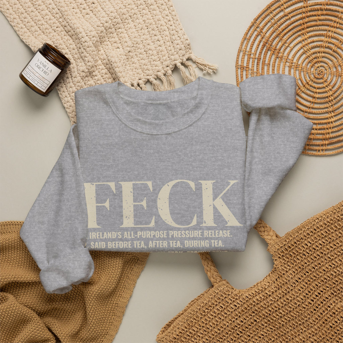 Feck Definition Funny Irish Slang Crewneck Sweatshirt