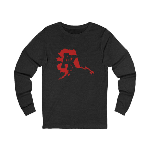 Alaska Varsity Monogram Map Long Sleeve Tee