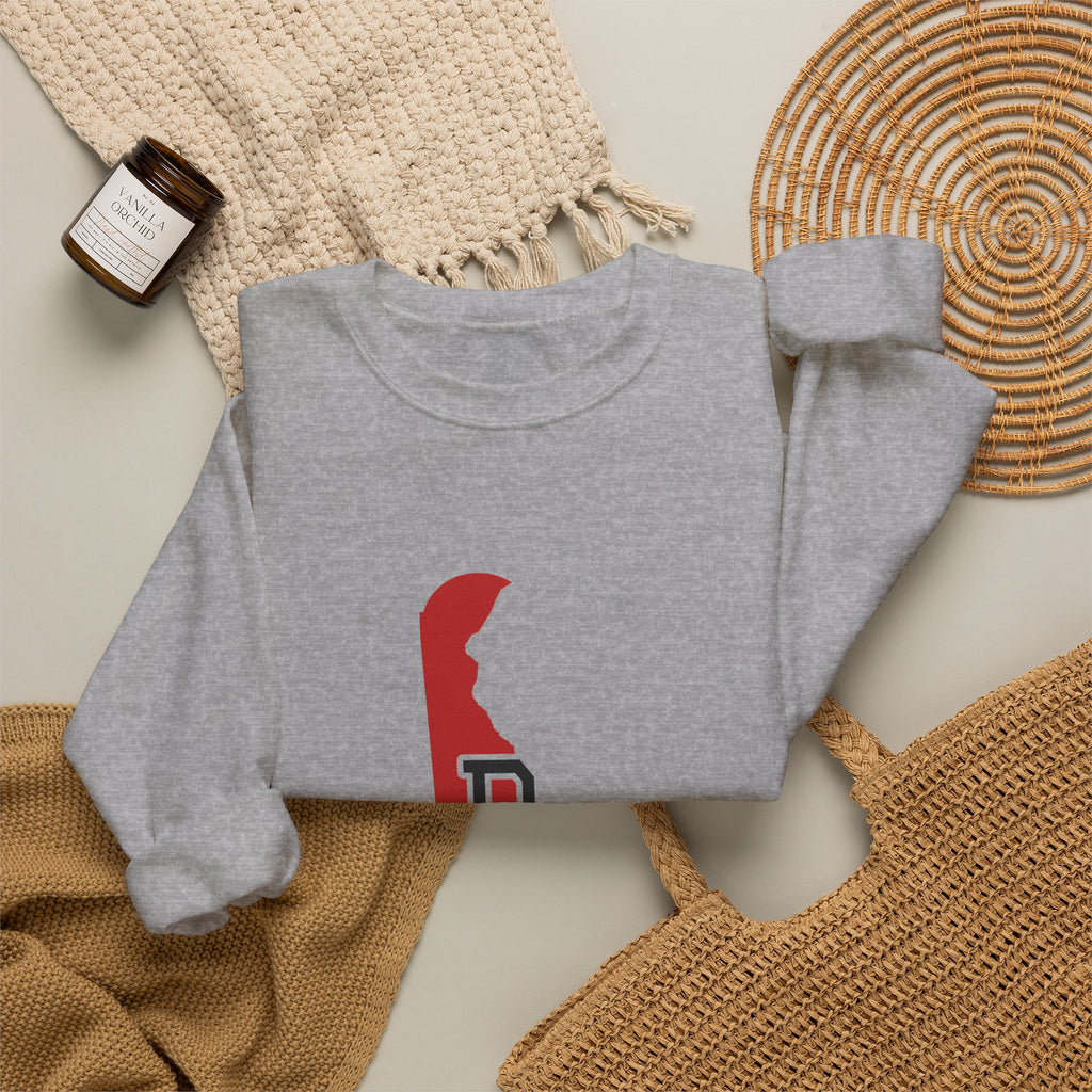 Delaware Varsity Monogram Map Crewneck Sweatshirt