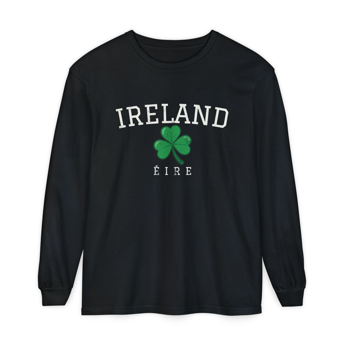 Ireland Éire Three Leaf Shamrock Long Sleeve Tee