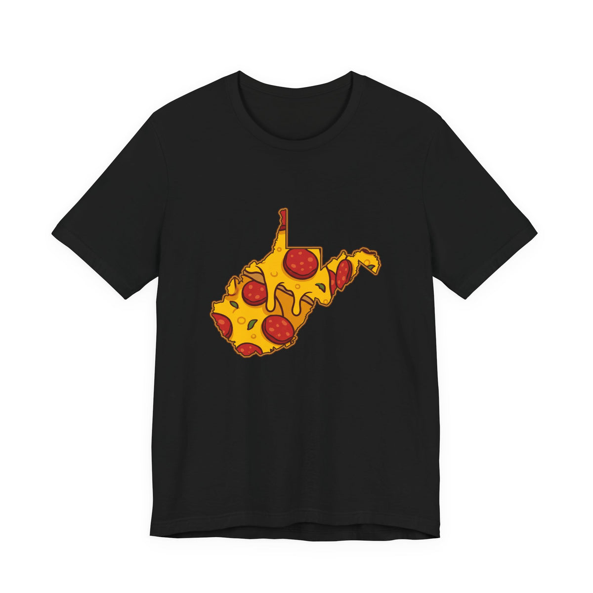 West Virginia Pizza Map T-Shirt