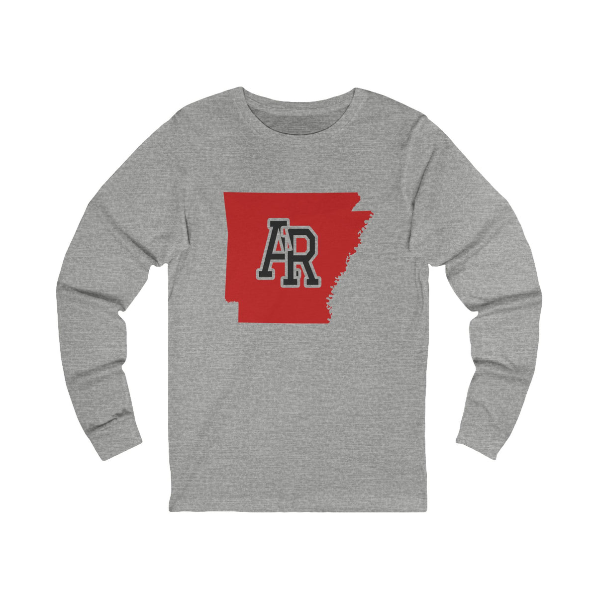 Arkansas Varsity Monogram Map Long Sleeve Tee