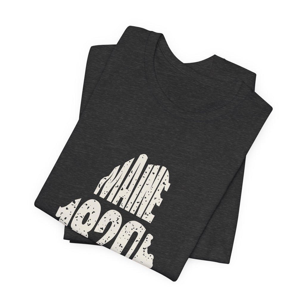Maine Vintage Letters Map T-Shirt