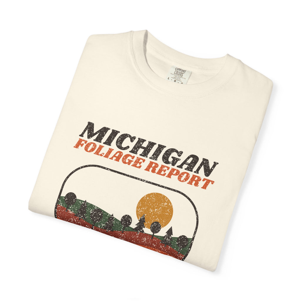 Michigan Foliage Report Retro Landscape T-Shirt
