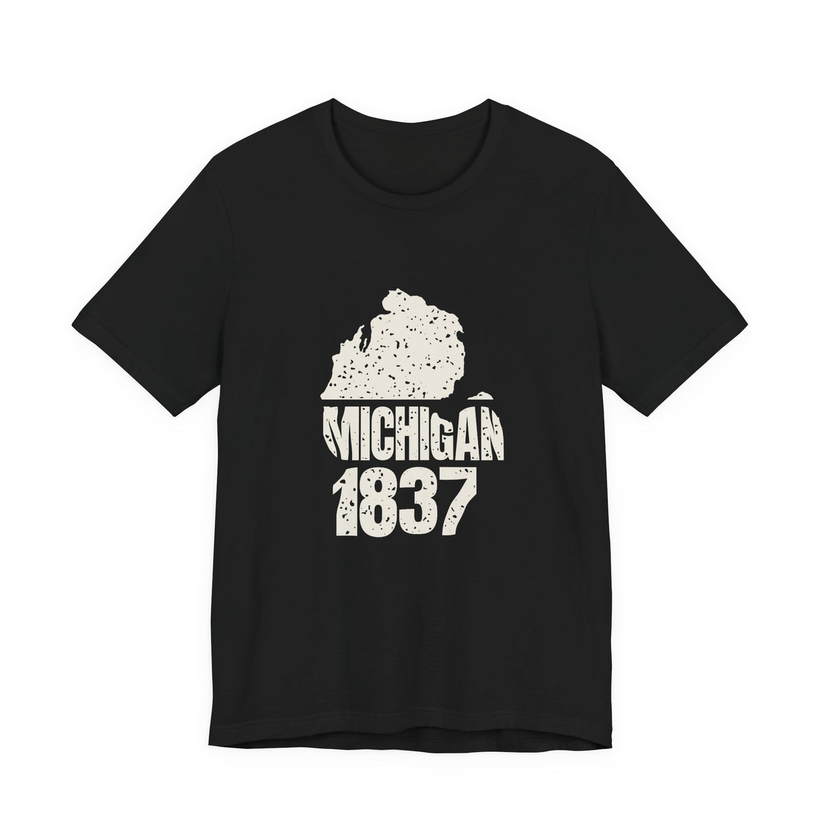 Michigan Vintage Letters Map T-Shirt