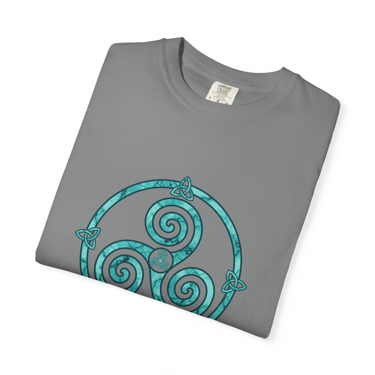 Celtic Triskele Spiral Trinity Knot Turquoise T-Shirt