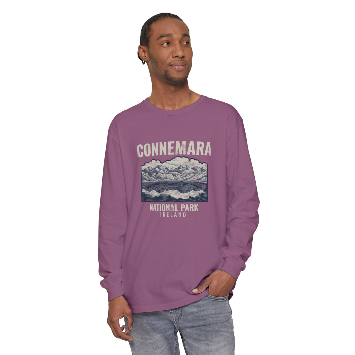 Connemara National Park Ireland Mountain Lake Long Sleeve Tee