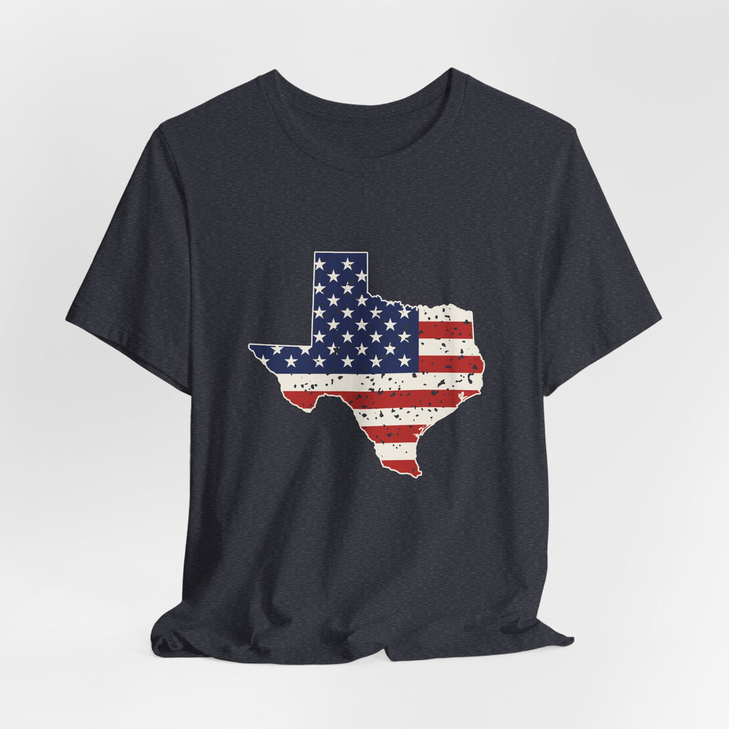 Texas American Flag Map T-Shirt