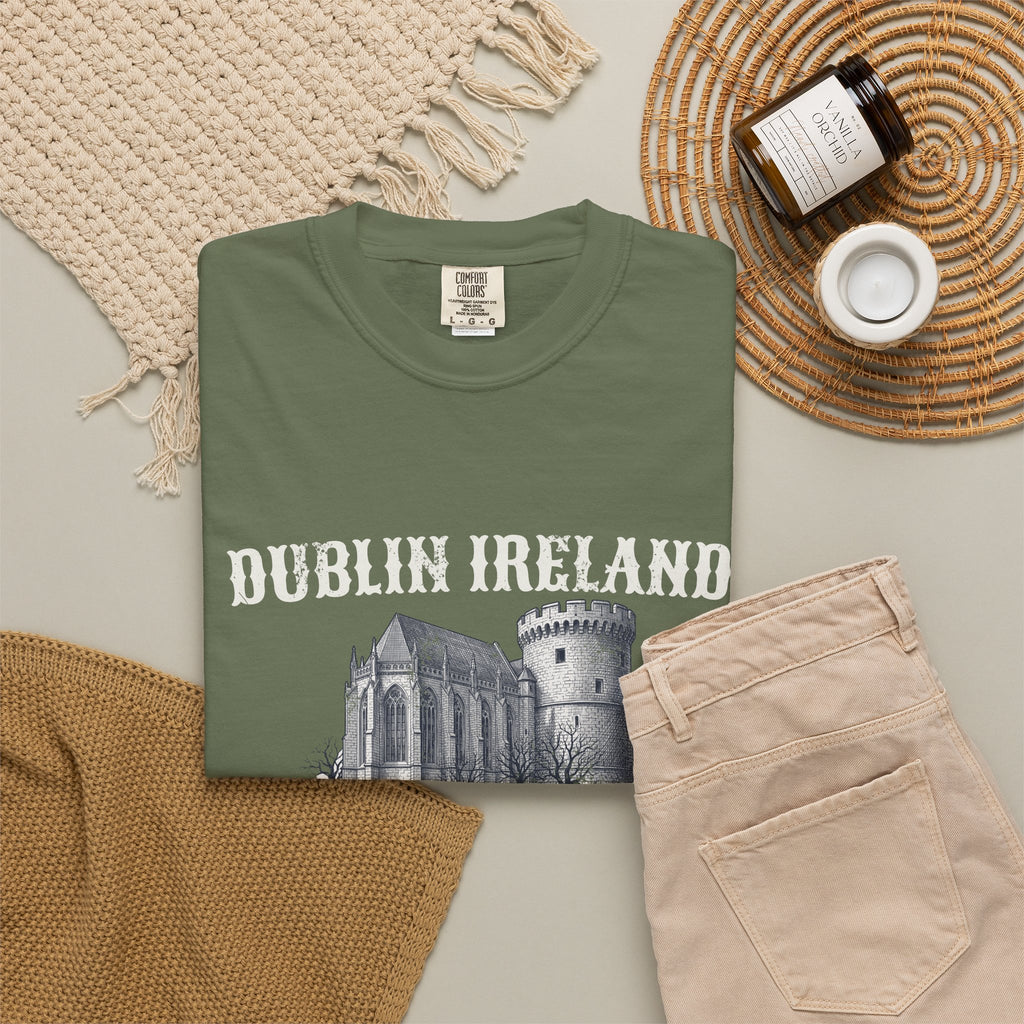 Dublin Ireland Castle Pen and Ink Sketch T-Shirt