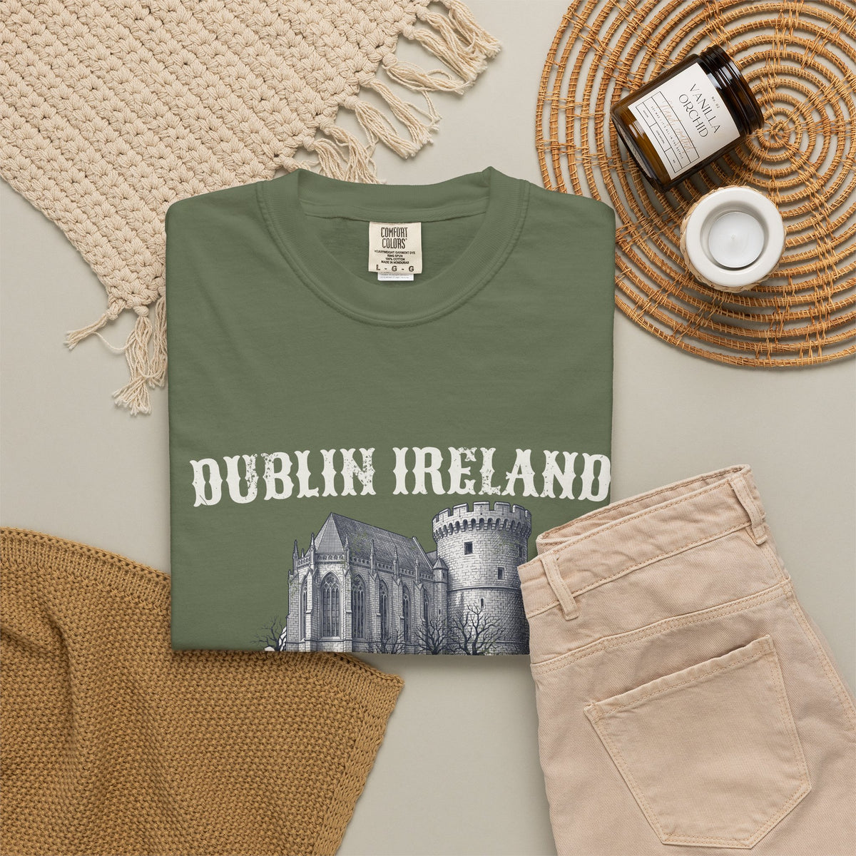 Dublin Ireland Castle Pen and Ink Sketch T-Shirt