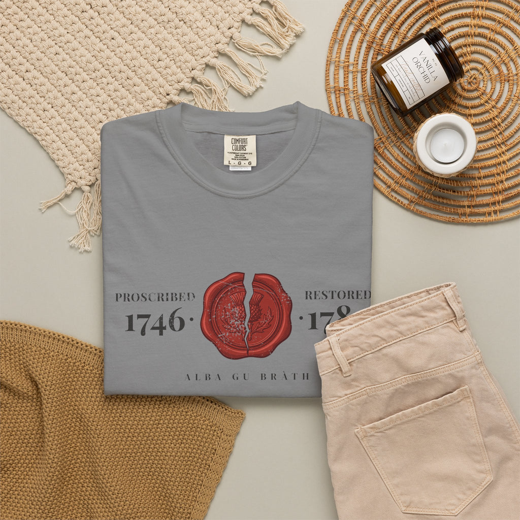 Proscribed 1746 Restored 1782 Alba Gu Bràth Thistle Seal T-Shirt