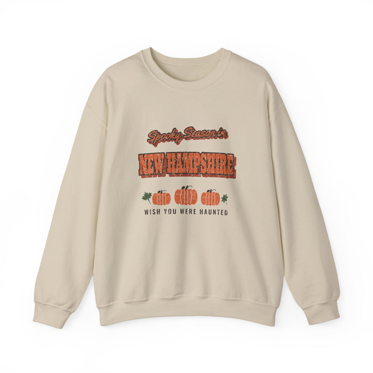 Spooky Season in New Hampshire Vintage Postcard Crewneck Sweatshirt