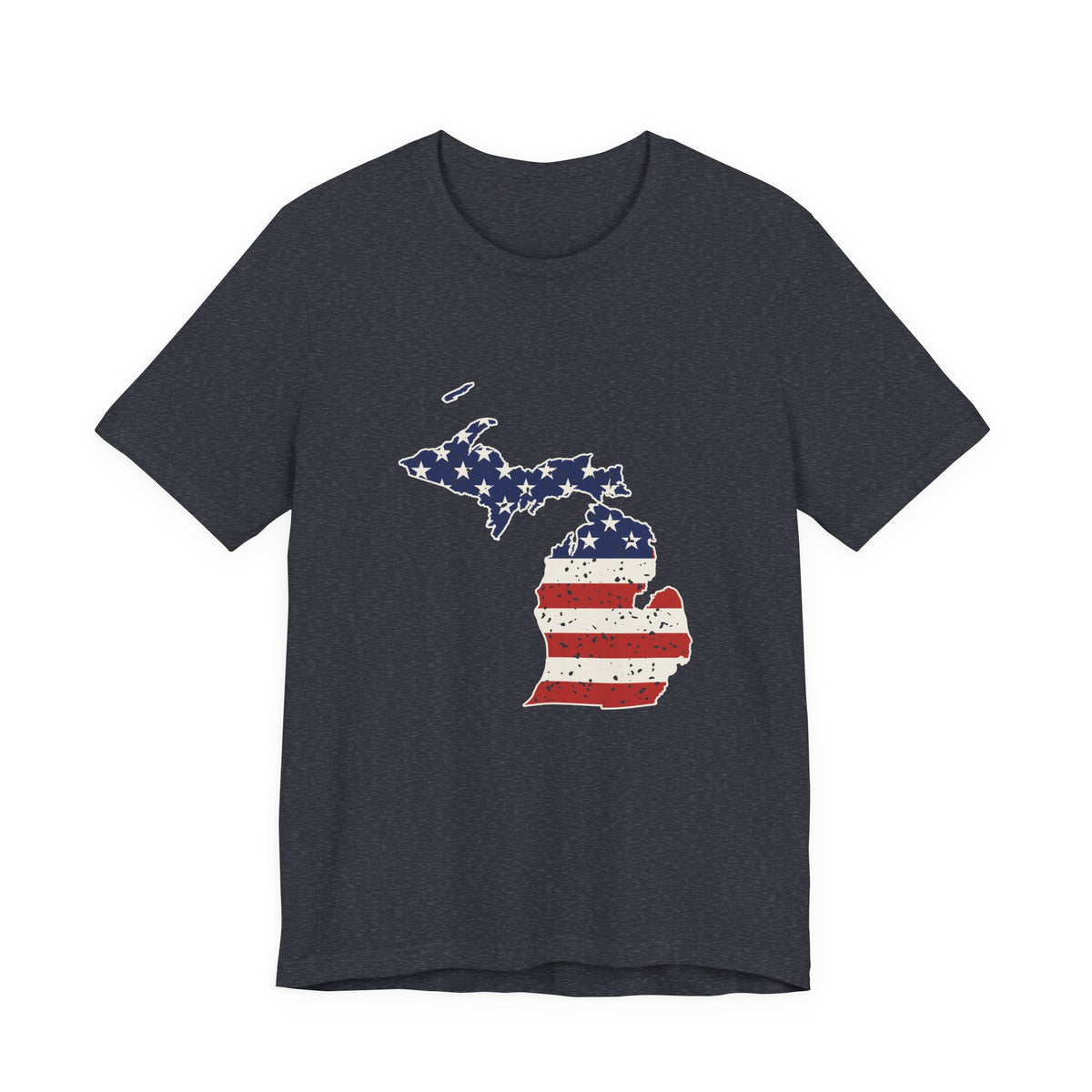 Michigan American Flag Map T-Shirt
