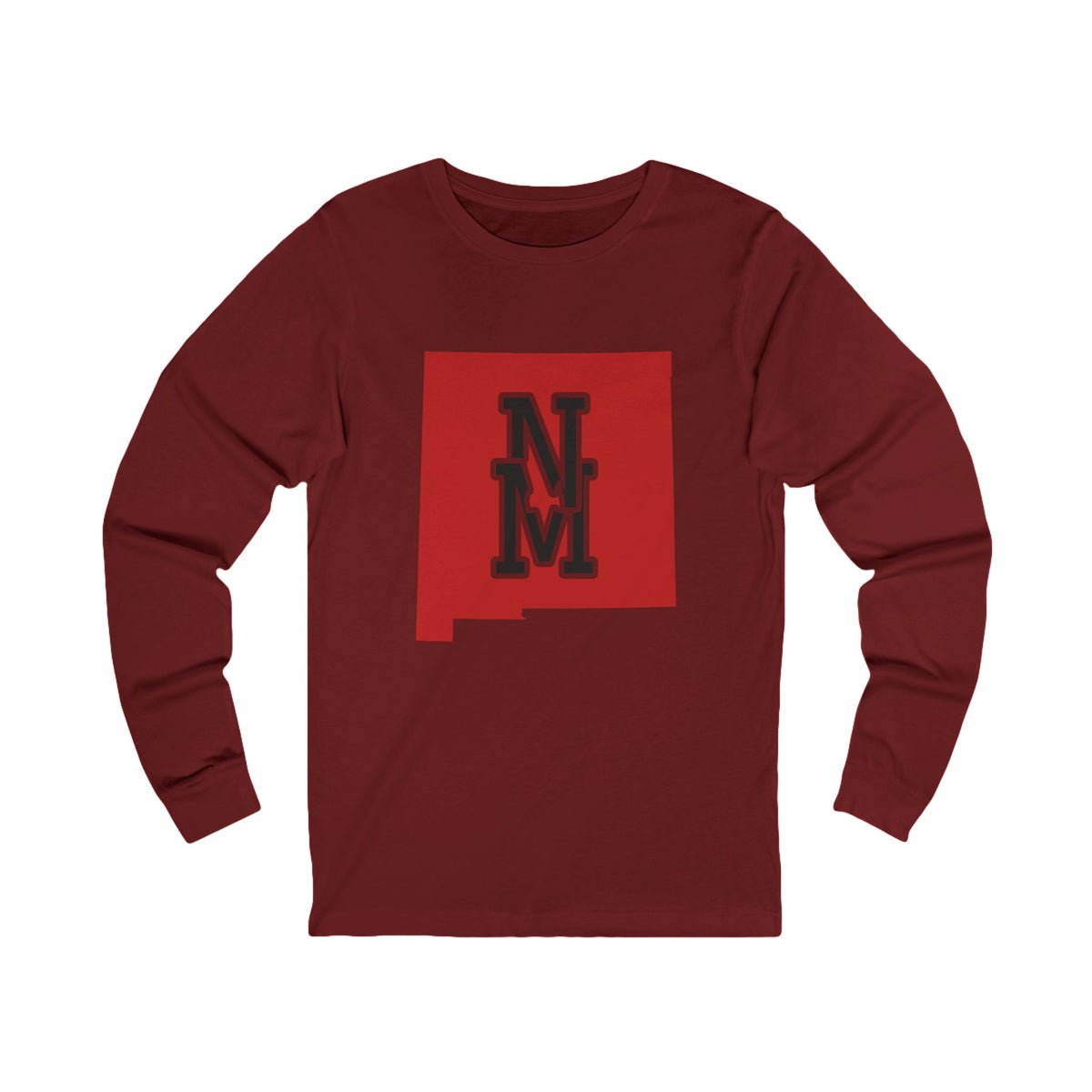 New Mexico Varsity Monogram Map Long Sleeve Tee