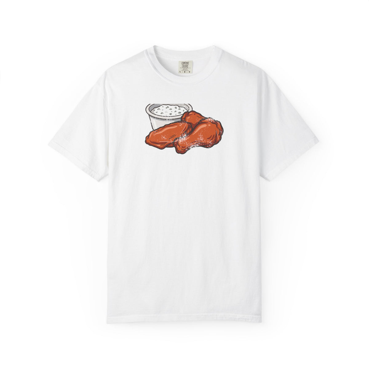 Buffalo Wings Blue Cheese Retro Food Illustration T-Shirt