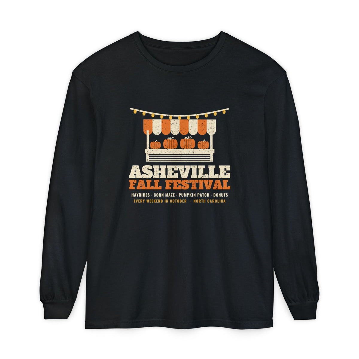 Asheville North Carolina Fall Festival Farm Stand Long Sleeve Tee