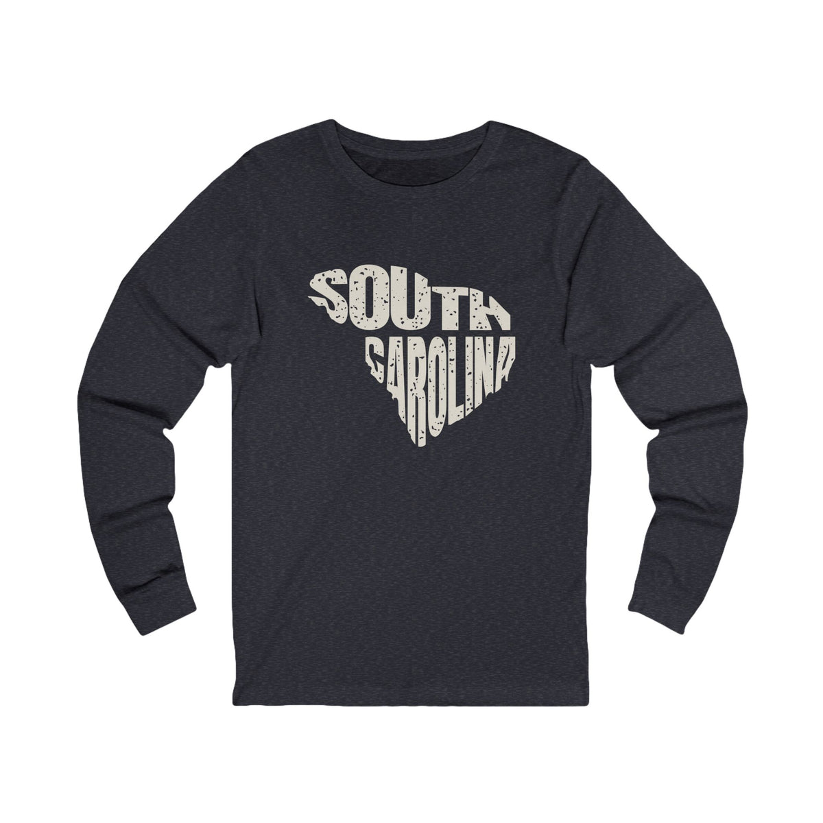 South Carolina Vintage Letters Map Long Sleeve Tee