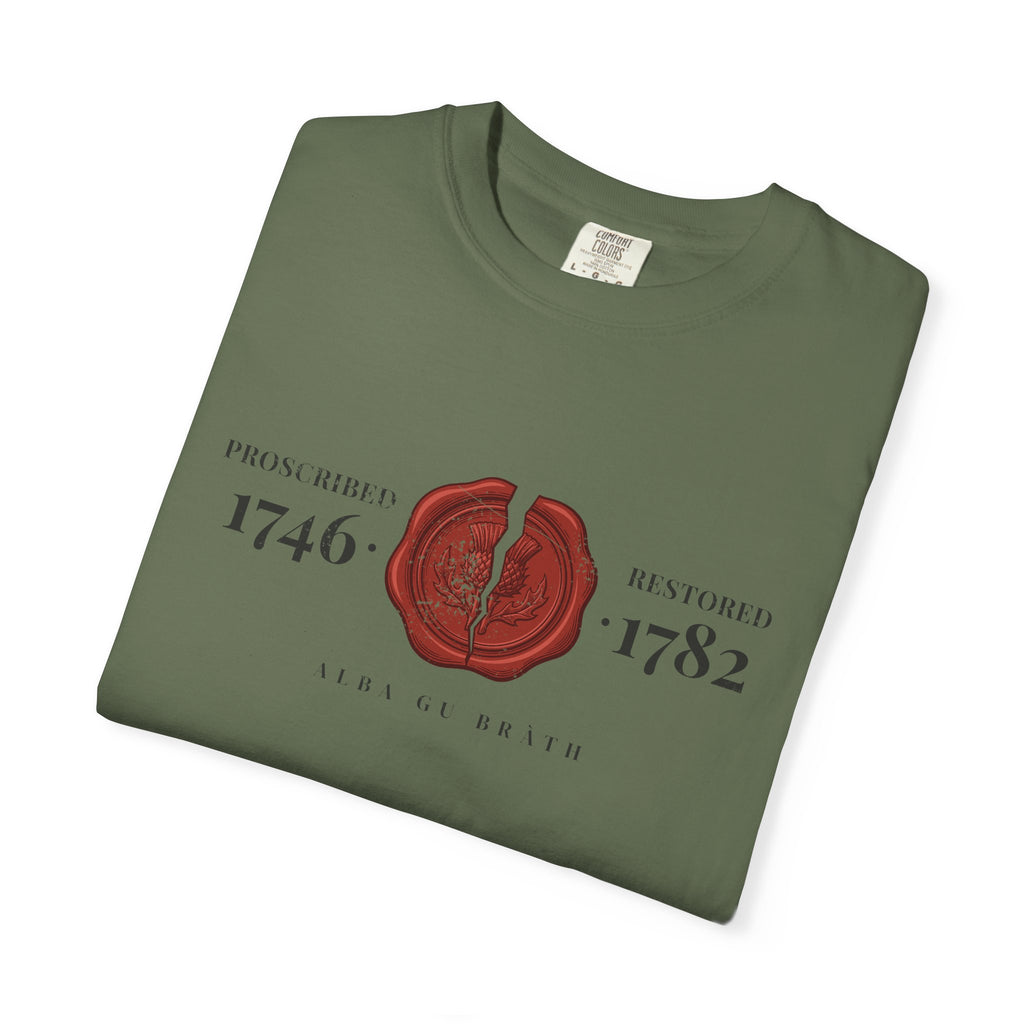 Proscribed 1746 Restored 1782 Alba Gu Bràth Thistle Seal T-Shirt
