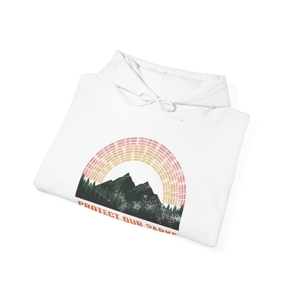 Protect Our Parks Retro Sunset Mountains Hoodie