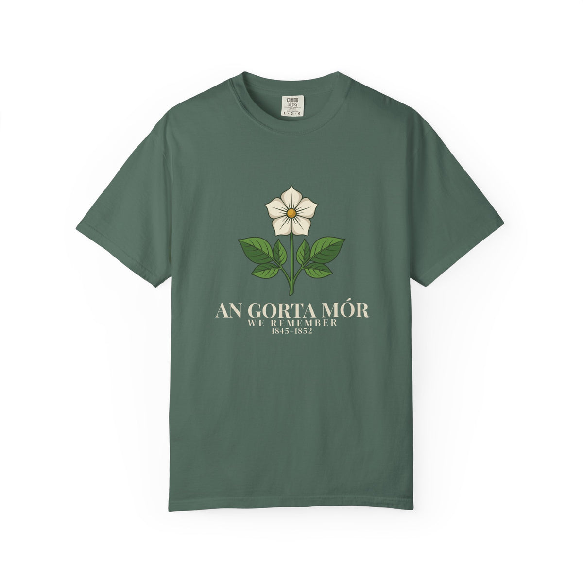 An Gorta Mór We Remember 1845-1852 Potato Blossom T-Shirt