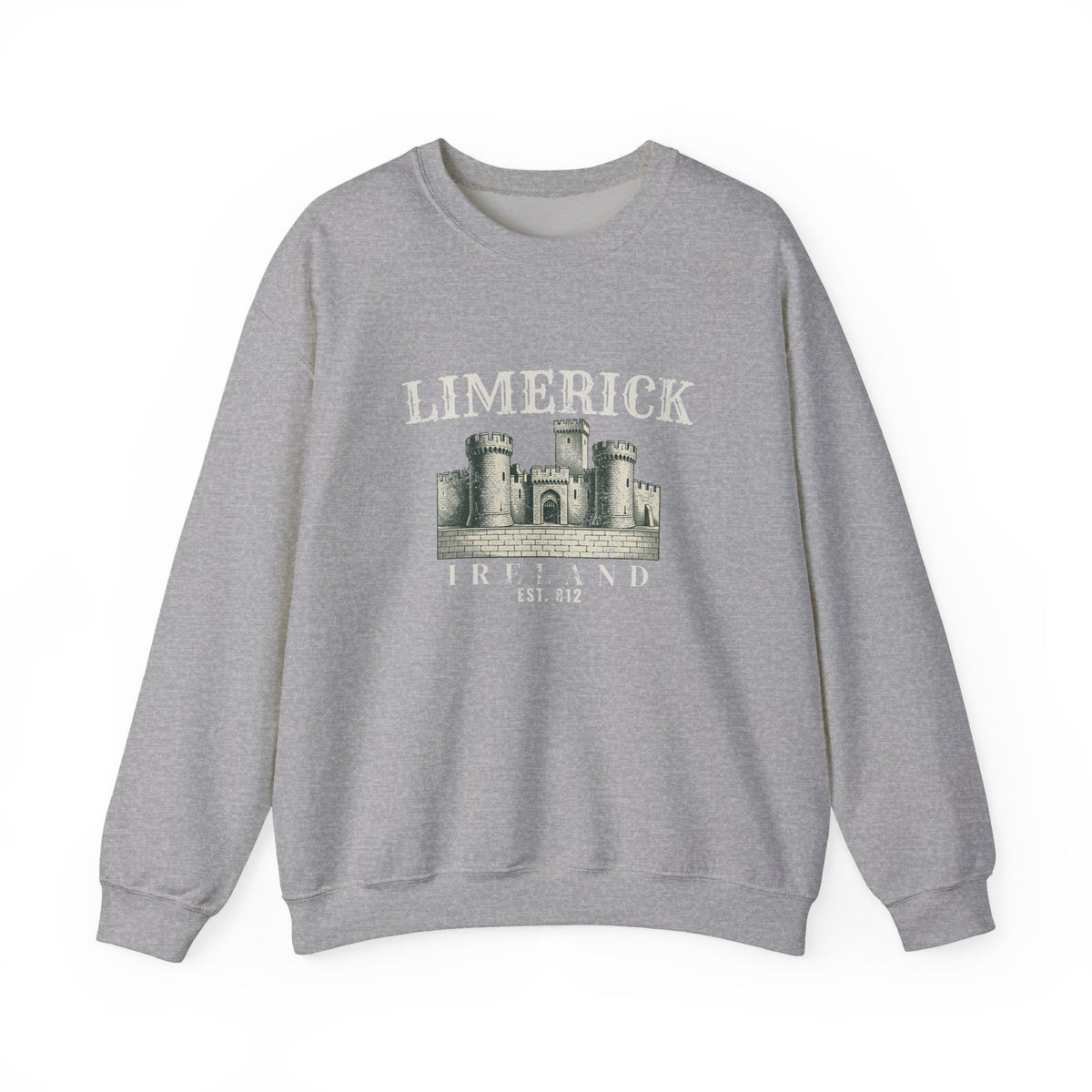 Limerick Ireland Est 812 Vintage Castle Crewneck Sweatshirt