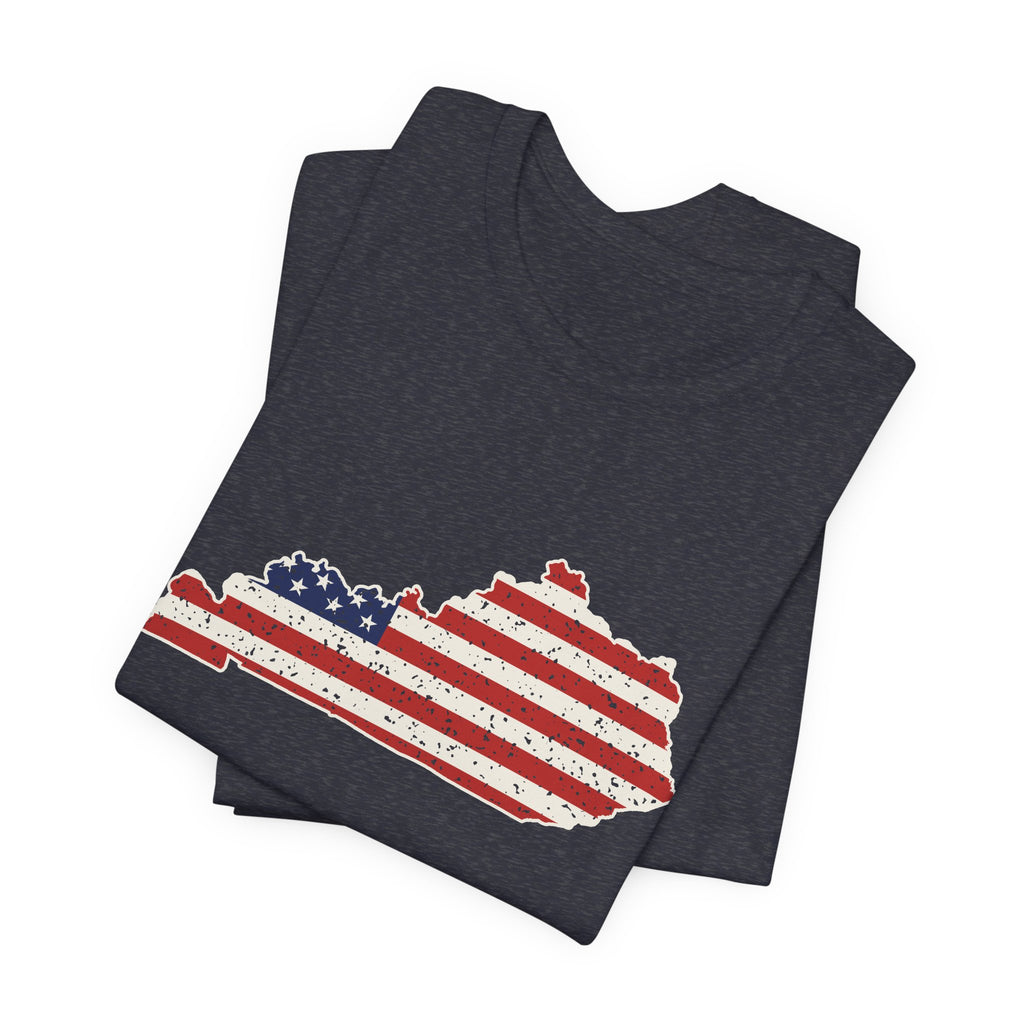Kentucky American Flag Map T-Shirt